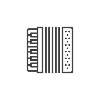 Accordion line icon. linear style sign for mobile concept and web design. Accordion outline vector icon. Symbol, logo illustration. Vector graphics