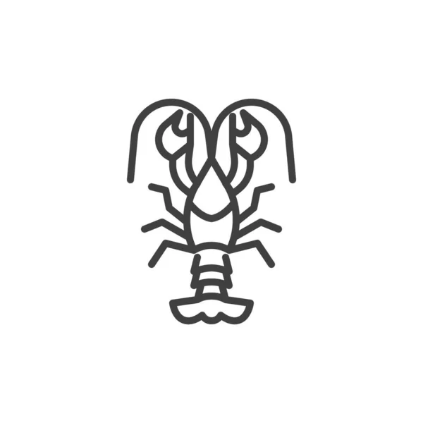 Crayfish Line Icon Linear Style Sign Mobile Concept Web Design —  Vetores de Stock