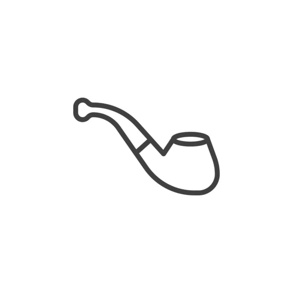 Smoke Pipe Line Icon Linear Style Sign Mobile Concept Web — Stok Vektör