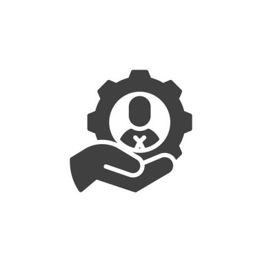 Responsibility vector icon. filled flat sign for mobile concept and web design. Creativity, productivity glyph icon. Symbol, logo illustration. Vector graphics