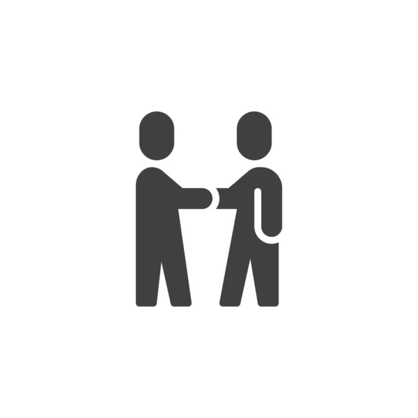 Partnership Handshake Vector Icon Filled Flat Sign Mobile Concept Web — ストックベクタ