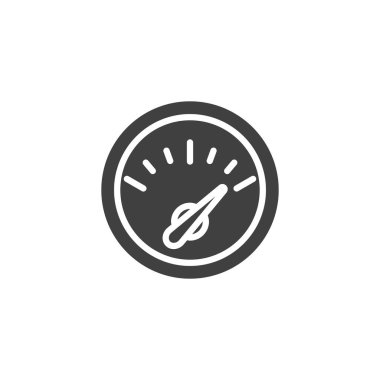 Oil gauge vector icon. filled flat sign for mobile concept and web design. Oil pressure meter glyph icon. Symbol, logo illustration. Vector graphics