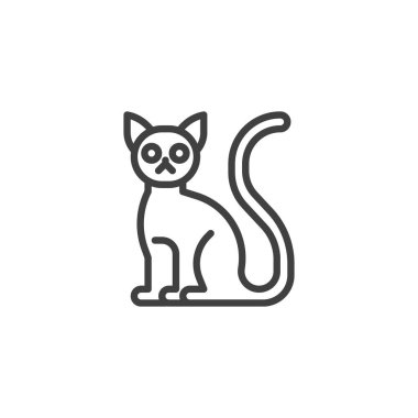 Cat sitting line icon. linear style sign for mobile concept and web design. Cat outline vector icon. Symbol, logo illustration. Vector graphics