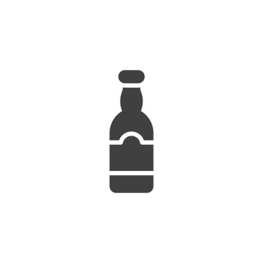 Beer bottle vector icon. filled flat sign for mobile concept and web design. Beer glyph icon. Symbol, logo illustration. Vector graphics
