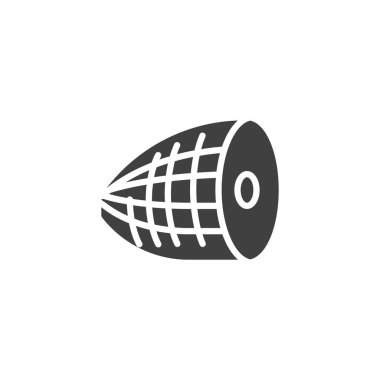 Smoked ham vector icon. filled flat sign for mobile concept and web design. Ham meat glyph icon. Symbol, logo illustration. Vector graphics
