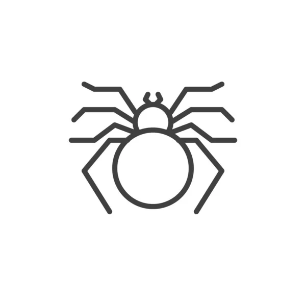 Spider Line Icon Linear Style Sign Mobile Concept Web Design — Image vectorielle