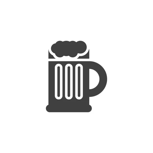Beer Mug Vector Icon Filled Flat Sign Mobile Concept Web — Wektor stockowy