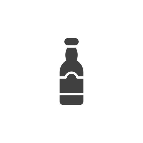 Beer Bottle Vector Icon Filled Flat Sign Mobile Concept Web — Stock Vector