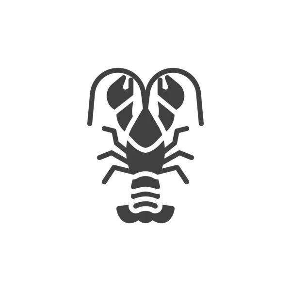 Crayfish Vector Icon Filled Flat Sign Mobile Concept Web Design — Image vectorielle