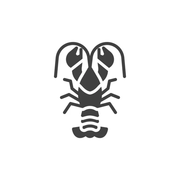 Crayfish Vector Icon Filled Flat Sign Mobile Concept Web Design —  Vetores de Stock