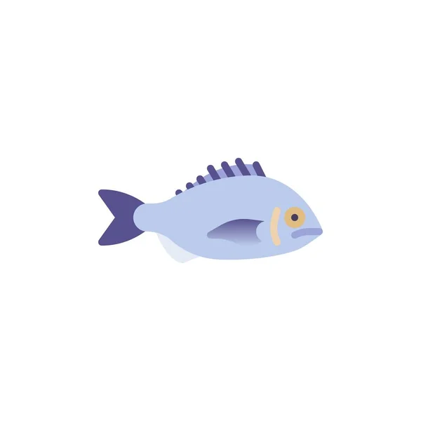 Dorado Fish Flat Icon Vector Sign Colorful Pictogram Isolated White — Stockový vektor