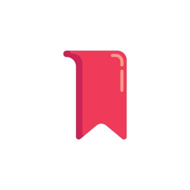 Bookmark flat icon, flag vector sign, colorful pictogram isolated on white. Symbol, logo illustration. Flat style design
