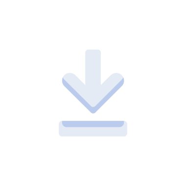 Download arrow flat icon, vector sign, arrow down colorful pictogram isolated on white. Symbol, logo illustration. Flat style design