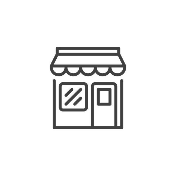 Front Store Line Icon Linear Style Sign Mobile Concept Web — Stockvektor