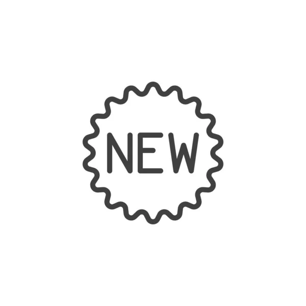 New Collection Badge Line Icon Linear Style Sign Mobile Concept — Stok Vektör