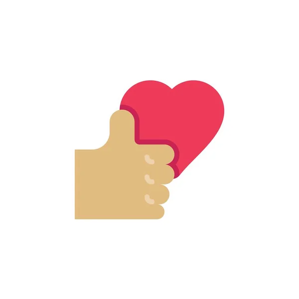 Плоская Иконка Сердца Векторный Знак Красочная Пиктограмма Выделенная Белом Символ — стоковый вектор