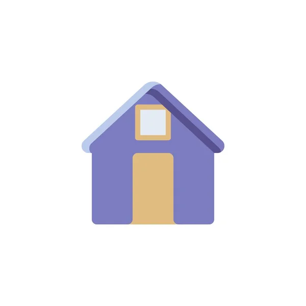 Home Flat Icon Vector Sign Colorful Pictogram Isolated White Symbol — Stok Vektör