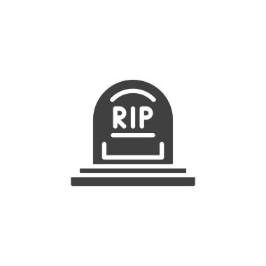 RIP gravestone vector icon. filled flat sign for mobile concept and web design. Tombstone glyph icon. Symbol, logo illustration. Vector graphics