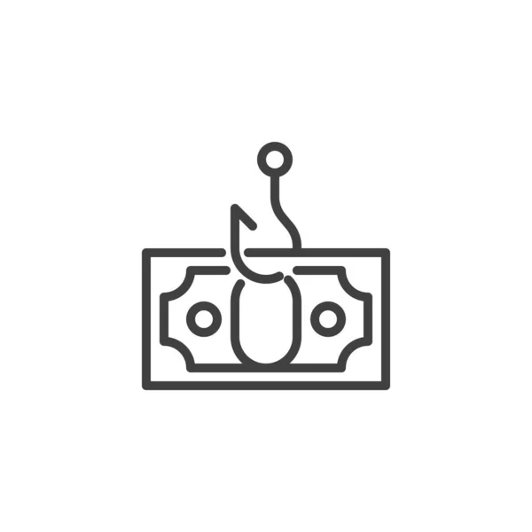 Steal Money Line Icon Linear Style Sign Mobile Concept Web — Archivo Imágenes Vectoriales
