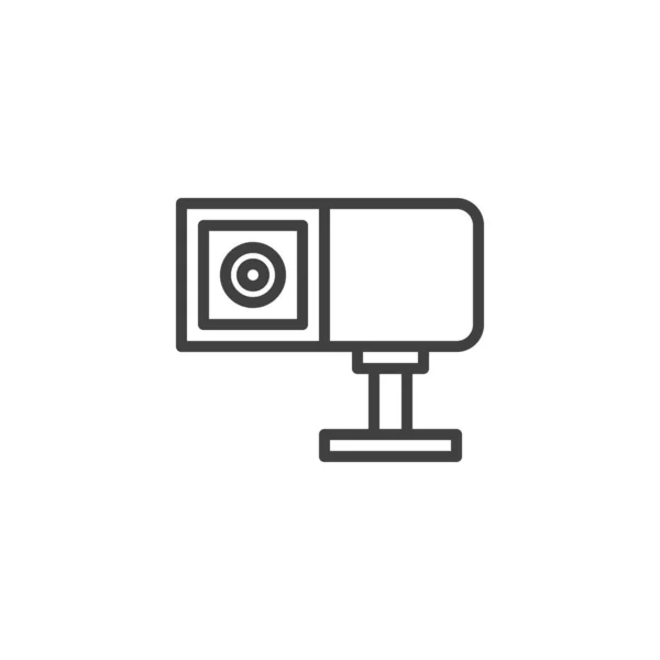 Security Camera Line Icon Linear Style Sign Mobile Concept Web — Vetor de Stock