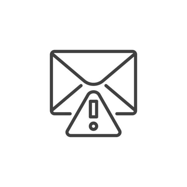 Alert Email Line Icon Linear Style Sign Mobile Concept Web —  Vetores de Stock