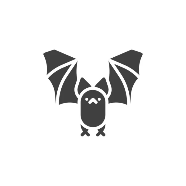 Flying Bat Vector Icon Filled Flat Sign Mobile Concept Web — 스톡 벡터