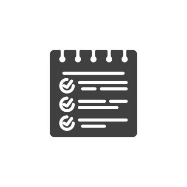 Dilek listesi vektör simgesi. Mobil konsept ve web tasarımı için düz tabela. İşaretleme listesi simgesi. Sembol, logo çizimi. Vektör grafikleri