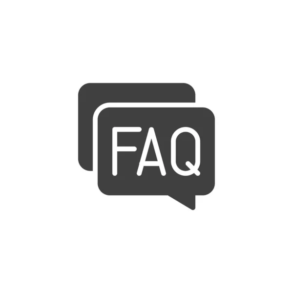Faq Speech Bubble Vector Icon Filled Flat Sign Mobile Concept — Stok Vektör