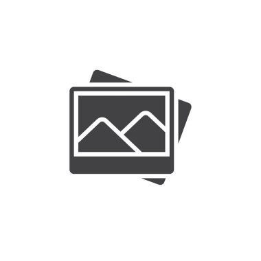 Image gallery vector icon. filled flat sign for mobile concept and web design. Picture glyph icon. Symbol, logo illustration. Vector graphics