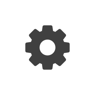 Setting gear vector icon. filled flat sign for mobile concept and web design. Cogwheel glyph icon. Symbol, logo illustration. Vector graphics