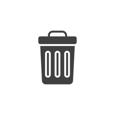 Trash can vector icon. filled flat sign for mobile concept and web design. Trash bin glyph icon. Symbol, logo illustration. Vector graphics
