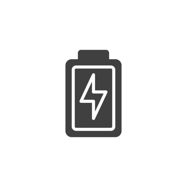 Battery Charge Vector Icon Filled Flat Sign Mobile Concept Web — Vettoriale Stock
