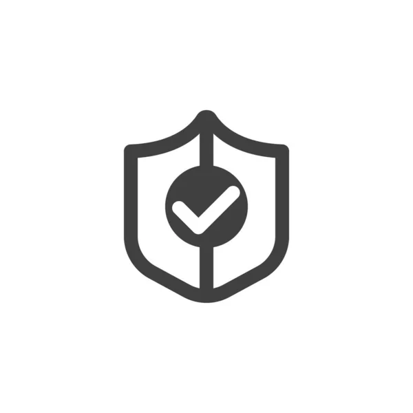 Protection Shield Vector Icon Filled Flat Sign Mobile Concept Web — Wektor stockowy