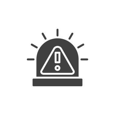Spyware alarm vector icon. filled flat sign for mobile concept and web design. Spyware alert glyph icon. Symbol, logo illustration. Vector graphics