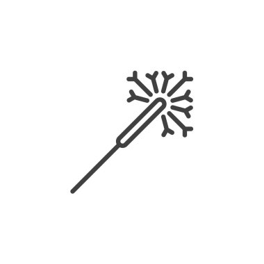 Sparkler line icon. linear style sign for mobile concept and web design. Sparkler firework outline vector icon. Symbol, logo illustration. Vector graphics