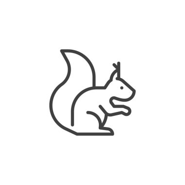 Squirrel animal line icon. linear style sign for mobile concept and web design. Squirrel outline vector icon. Symbol, logo illustration. Vector graphics