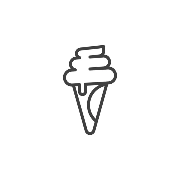 Ice Cream Line Icon Linear Style Sign Mobile Concept Web — 스톡 벡터