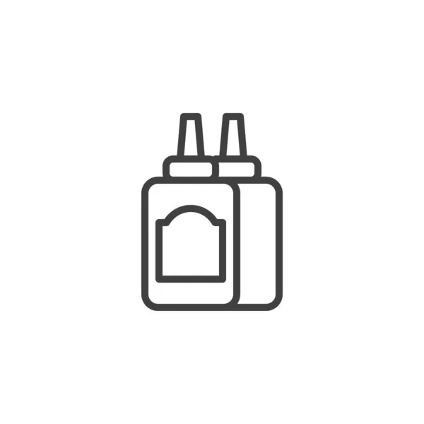 Значок Соусом Кетчупа Майонеза Знак Стиля Мобильной Концепции Веб Дизайна — стоковый вектор
