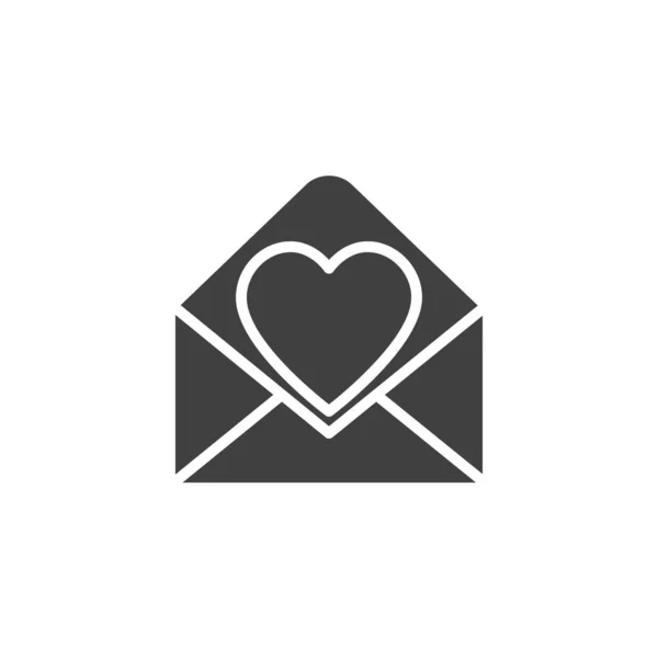Love Letter Vector Icon Filled Flat Sign Mobile Concept Web — Wektor stockowy