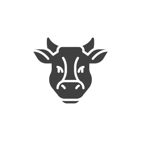 Cow Head Vector Icon Filled Flat Sign Mobile Concept Web — Stockový vektor