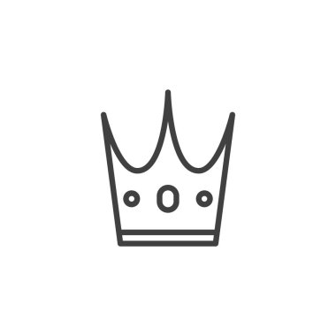 Royal crown line icon. linear style sign for mobile concept and web design. Crown outline vector icon. Symbol, logo illustration. Vector graphics