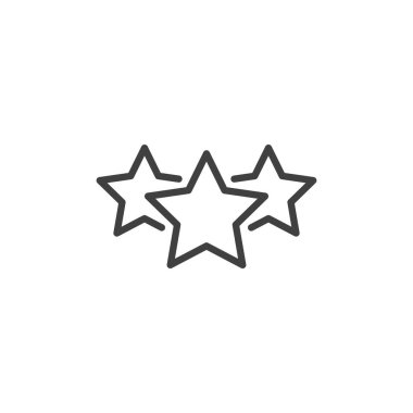 Customer feedback line icon. linear style sign for mobile concept and web design. Rating star outline vector icon. Symbol, logo illustration. Vector graphics
