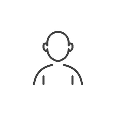 User contact line icon. User profile linear style sign for mobile concept and web design. Faceless person outline vector icon. Symbol, logo illustration. Vector graphics