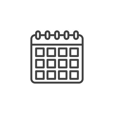 Calendar, reminder line icon. linear style sign for mobile concept and web design. Calendar outline vector icon. Symbol, logo illustration. Vector graphics