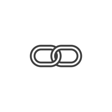 Link chain line icon. linear style sign for mobile concept and web design. Link outline vector icon. Symbol, logo illustration. Vector graphics