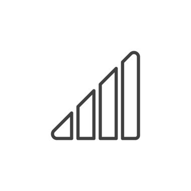 Network signal line icon. linear style sign for mobile concept and web design. Phone signal outline vector icon. Symbol, logo illustration. Vector graphics