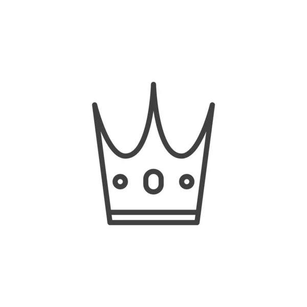 Royal Crown Line Icon Linear Style Sign Mobile Concept Web — Stockový vektor