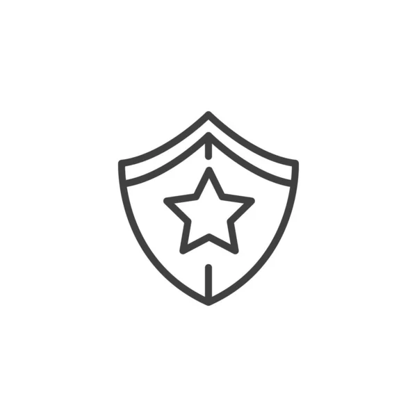 Значок Призовой Линии Безопасности Знак Стиля Мобильной Концепции Веб Дизайна — стоковый вектор