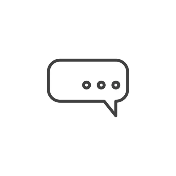 Comment Message Line Icon Linear Style Sign Mobile Concept Web — Stockvector