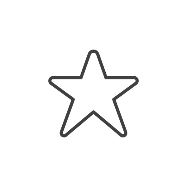 Star Line Icon Linear Style Sign Mobile Concept Web Design — Vetor de Stock